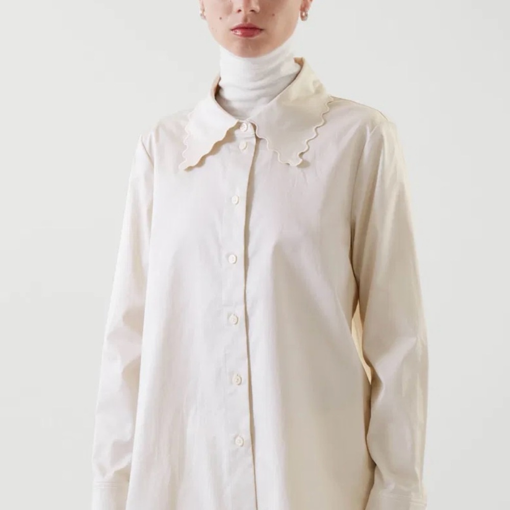 COS Cream Button Down Shirt for Women